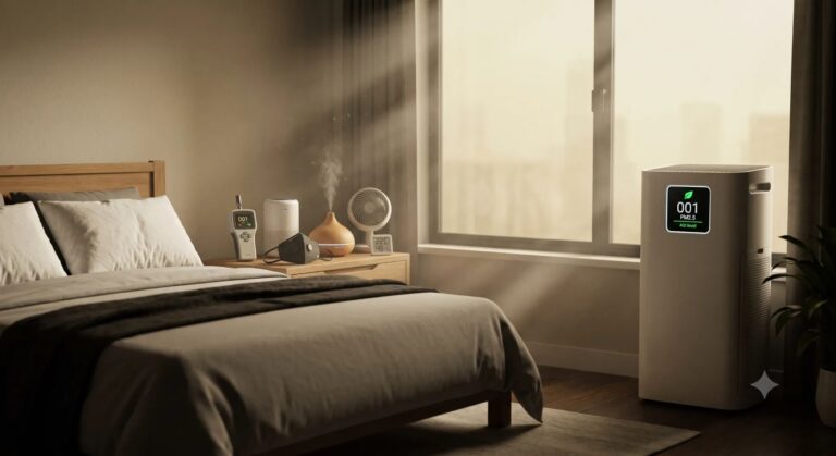 The AQI 400 Air Cleanse Setup: 7 Bedroom Gadgets Built to Survive Winter Smog