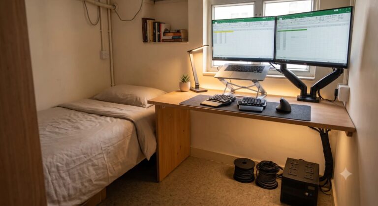 The Small-Space WFH Setup: 7 Office Gear Upgrades for Unstable Tables and Power in Rented Flats